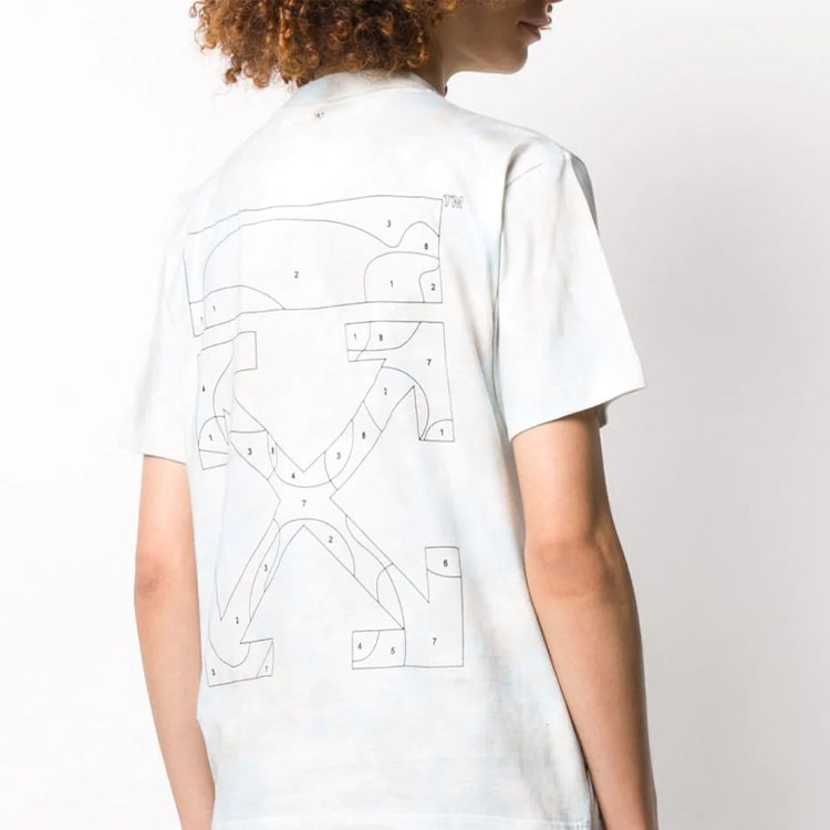 (WMNS) Off-White SS20 Tie-Dye Puzzle Printed White OWAA049S20JER0044010