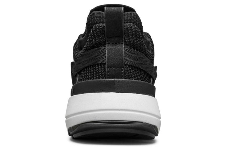 (WMNS) Skechers Split Running Shoes Black/White 133017-BLK
