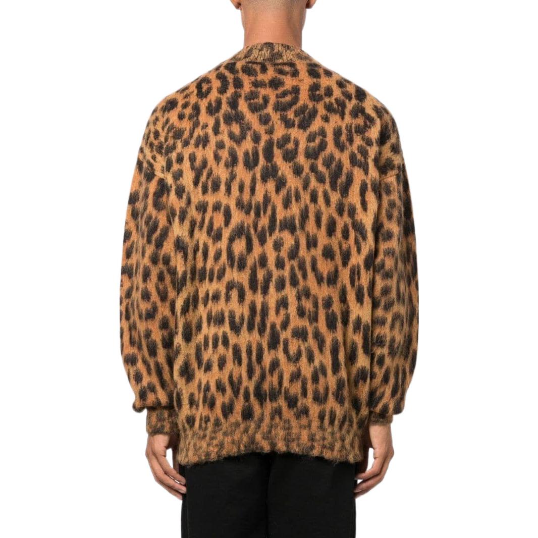 Palm Angels FW22 Leopard Cardigan 'Brown Black' PMHB014F22KNI0016010