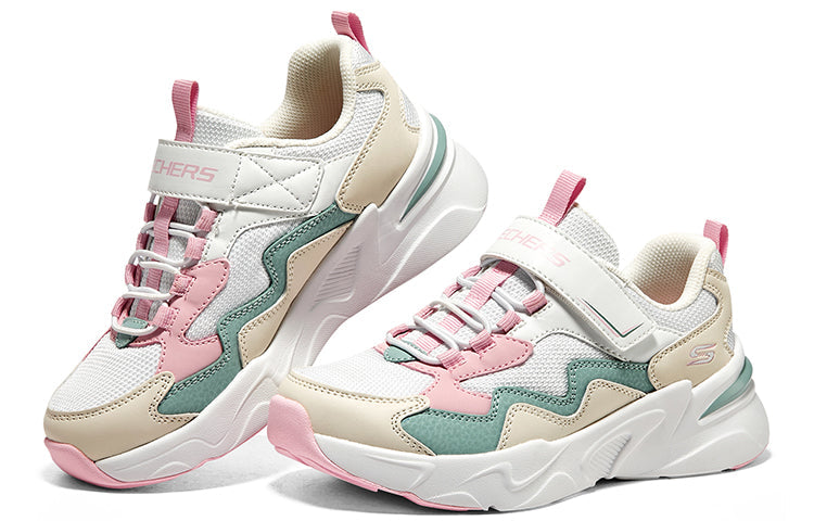 (GS) Skechers Bob's Bobs Bamina Shoes 'Beige White Pink' 319007L-WLPK