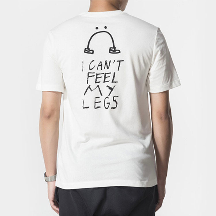 Nike I can t feel my legs solgan Running Short Sleeve White AO0624-133