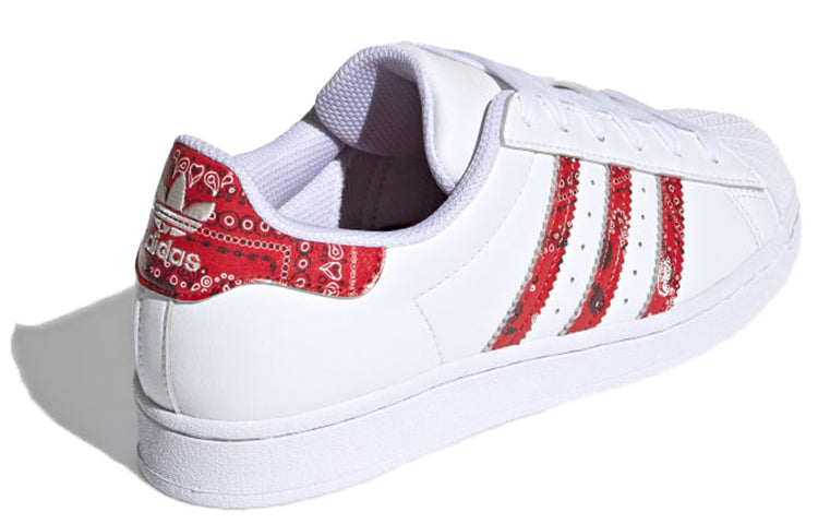 (WMNS) adidas originals Superstar 'White Dark Red' GZ9156