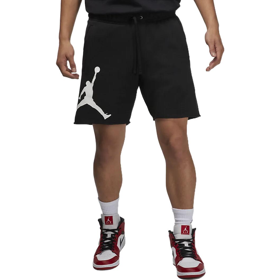 Men's Air Jordan Logo Casual Sports French Terry Black Shorts DM1361-010