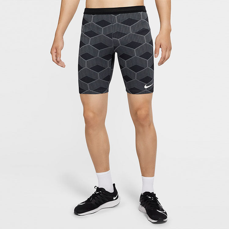 Men's Nike Team Kenya Aeroswift Logo Tight Contrasting Colors Shorts Black CV0374-068