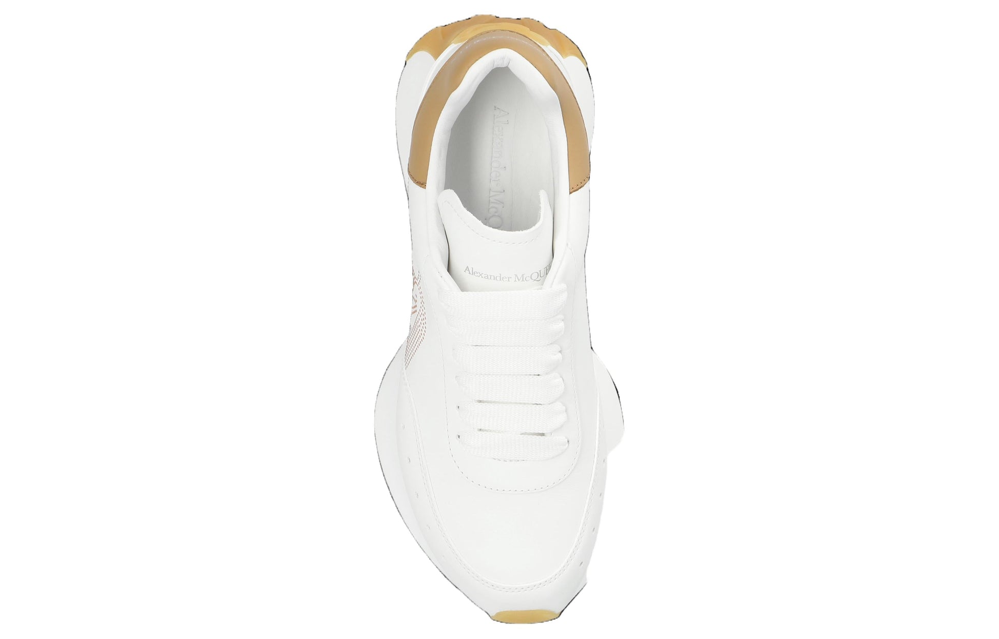 (WMNS) Alexander McQueen Sprint Runner Sneakers 'Tan White' 781503WIDNI8750