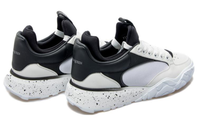 Alexander McQueen Court Tech Leather Sneakers 'White Black' 727366WIAAV9061