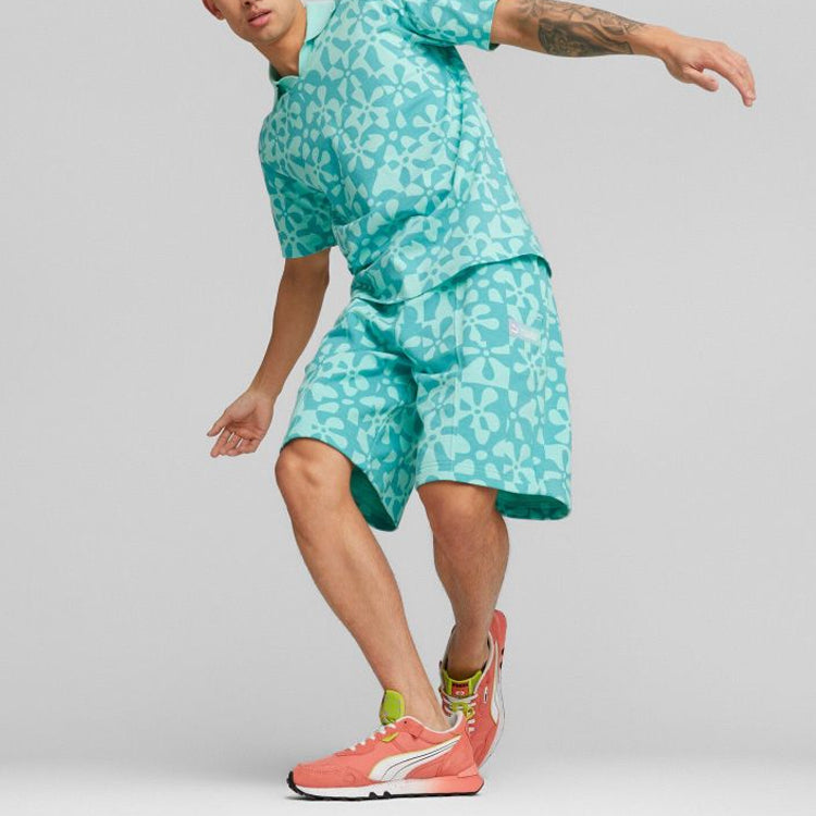 PUMA X Spongbob Printed Polo Shirt 'Teal' 620688-77