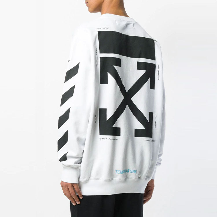 Off-White C/O Virgil Abloh Men's White Diag Monalisa Crewneck Sweater White OMBA003S180030120110