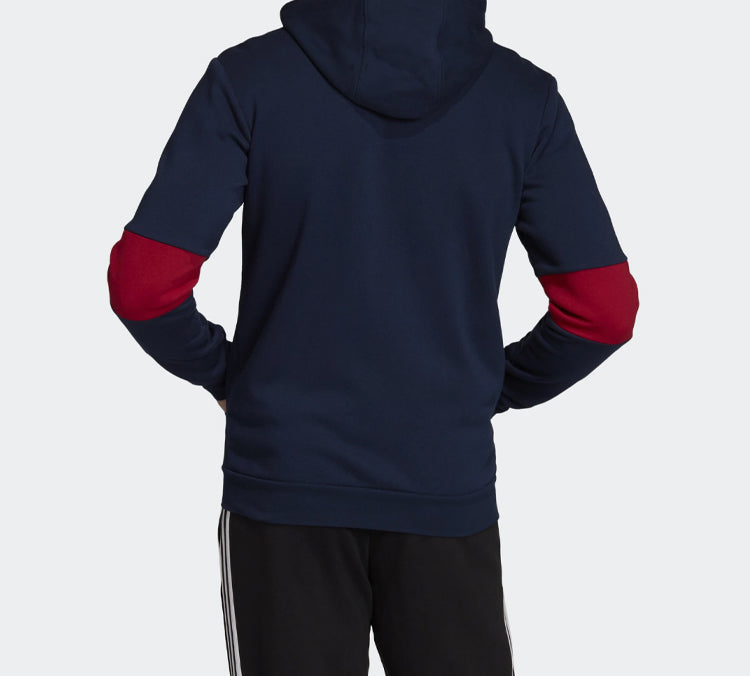 adidas Contrasting Colors Sleeve Training hooded Zipper Cardigan Blue FJ6279