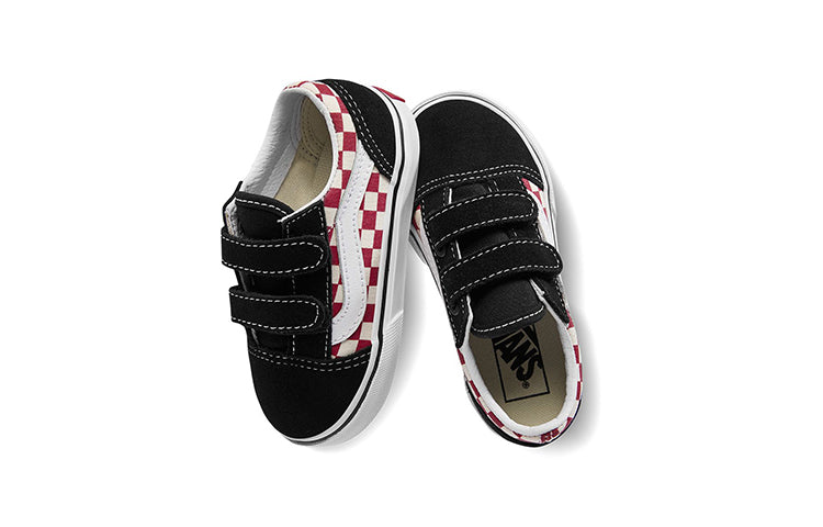 (TD) Vans Old Skool V 'Checkerboard - Black Red' VN0A344K35U