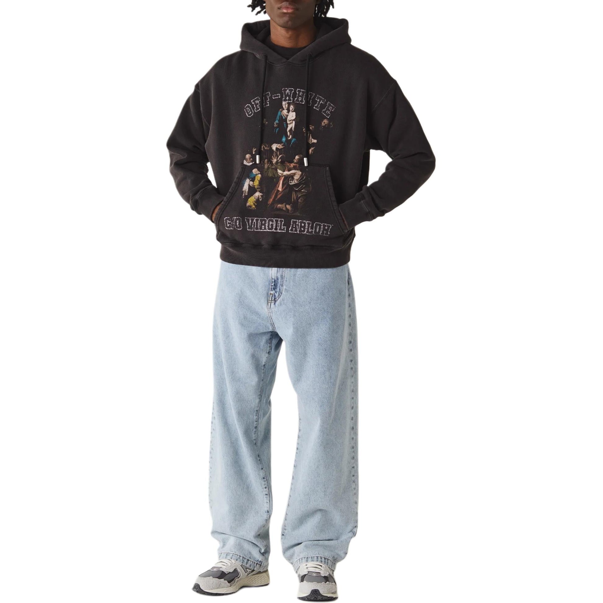 Off-White Mary Skate Hoodie 'Black' OMBB085S24FLE0091001
