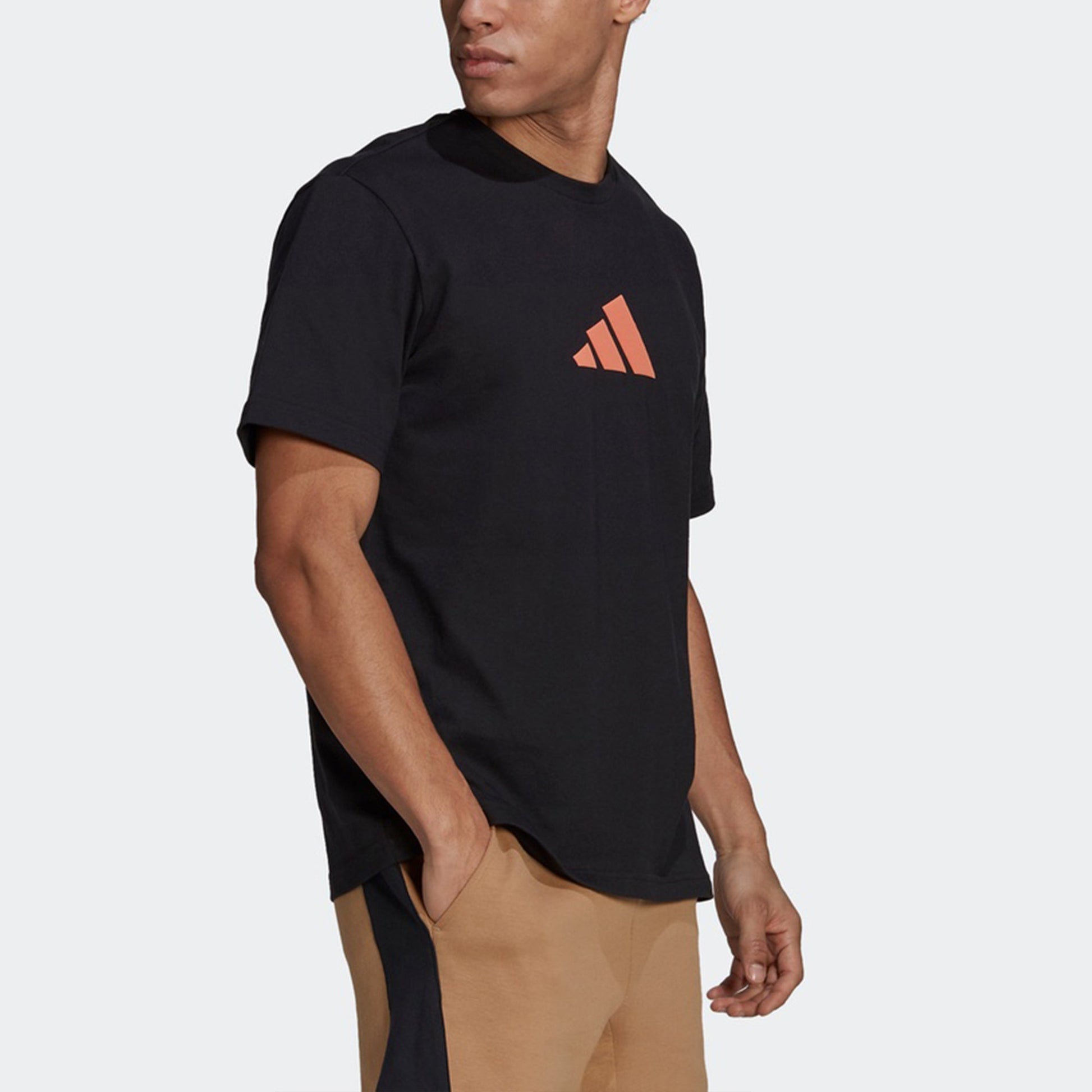adidas Camo Loose Tee Casual Sports Printing Short Sleeve Black GN6843