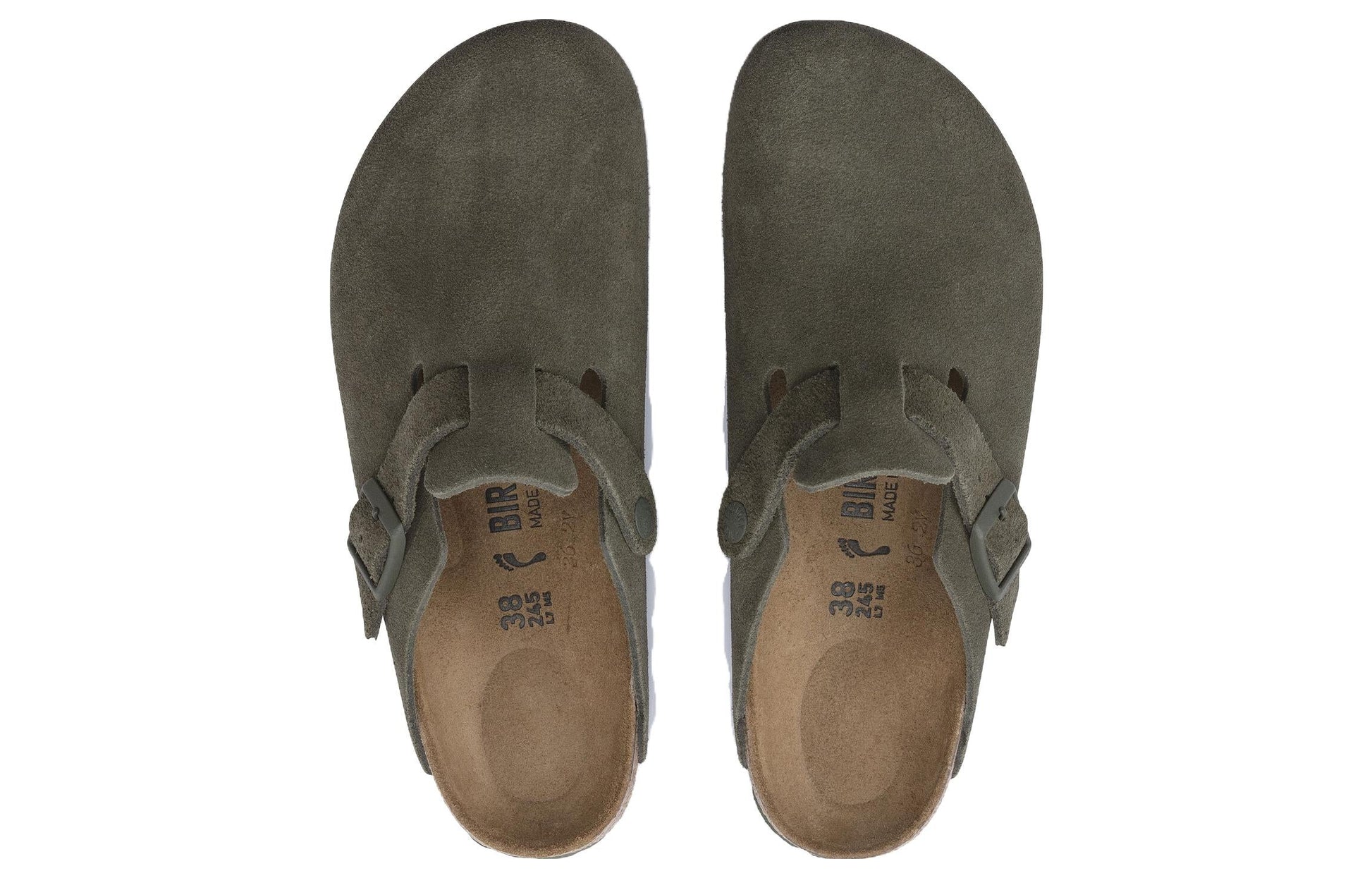Birkenstock Boston Suede Leather Regular 'Suede Moss Green' 1024721