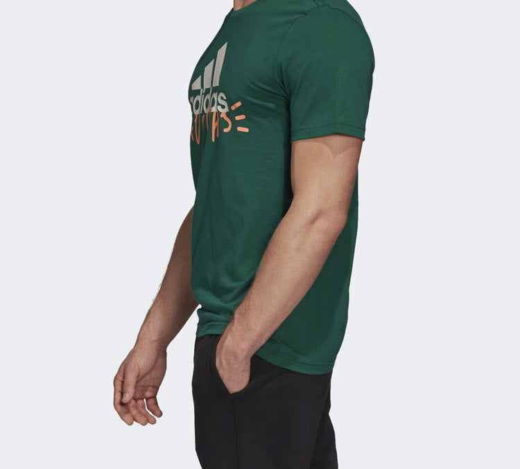 adidas DOODLEBASIC BOS Alphabet Short Sleeve Green FN1733
