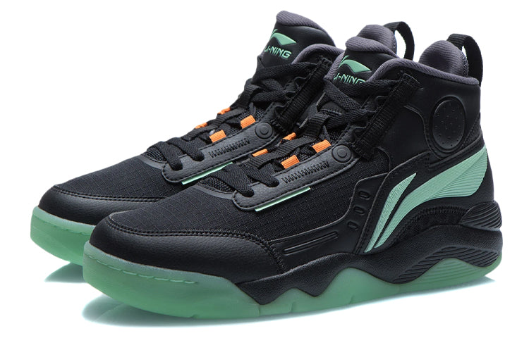 Li-Ning Basketball Shoes 'Black Mint Green' AGBR081-2