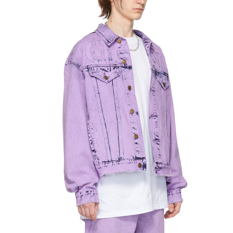 Drew House Ssense Exclusive Secret Trucker Denim Jacket 'Purple' DR-SS22-241