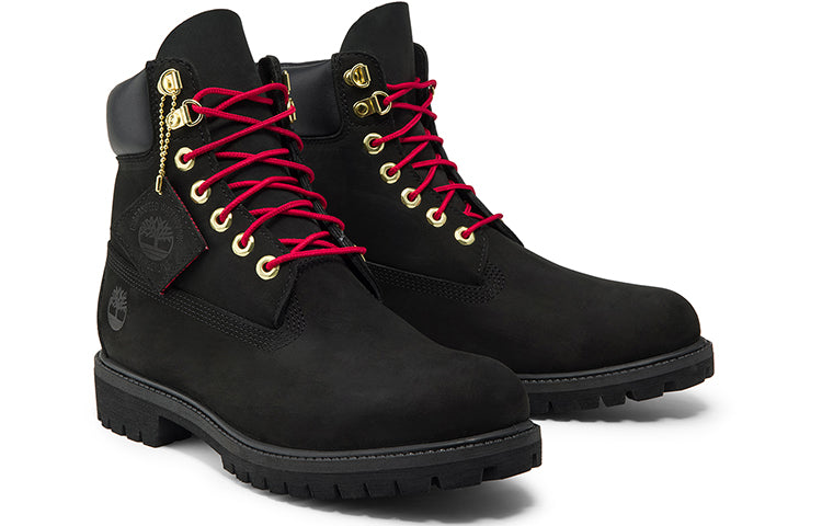 Timberland 6 Inch Waterproof Premium Boots 'Black Red' A2GHY001