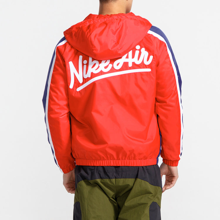 Nike Sports Windproof hooded casual Jacket Red BV5184-657