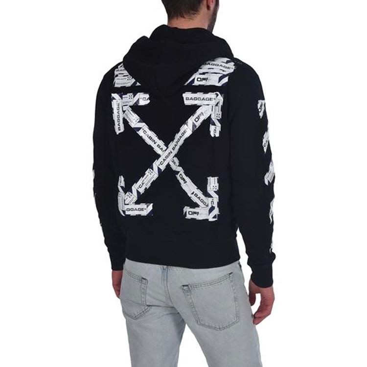 Men's Off-White Alphabet Arrow Zipper Black OMBE001S20E300031088