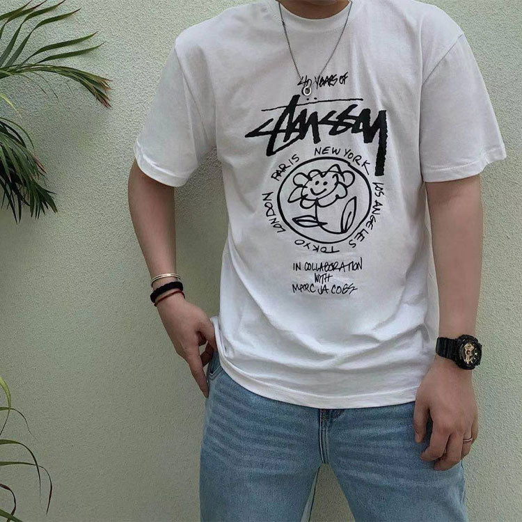 Stussy x Marc Jacobs 40 Anniversary Crossover Classic Short Sleeve Unisex White 3903638