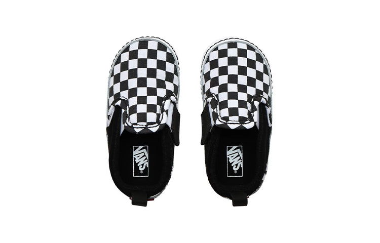 (TD) Vans Slip-On V Crib 'Checker - Black White' VN0A2XSLFB7