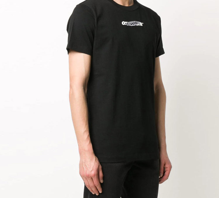 Off-White Back Printing Short Sleeve Ordinary Version Black OMAA027E20JER0041001