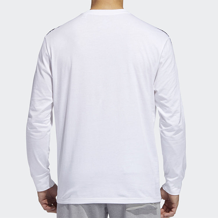 adidas logo Applique Casual Round-neck Tee Men White GE5508