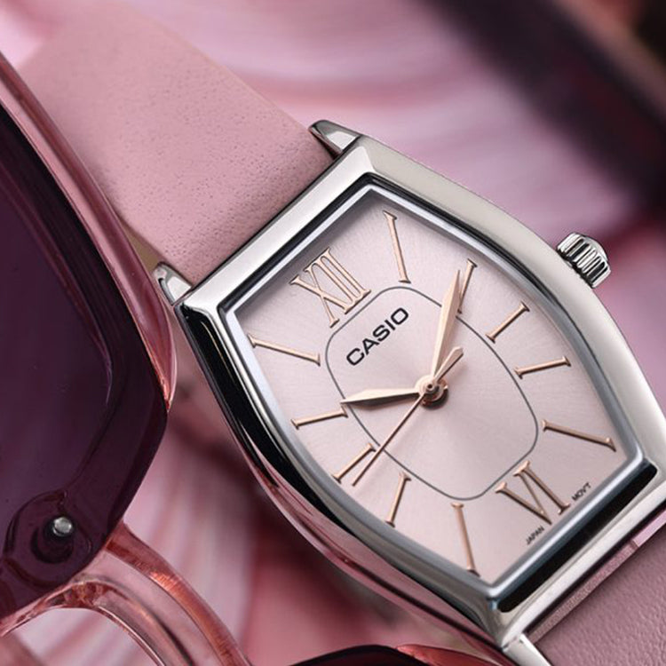 CASIO Retro Elegant Watch Pink Analog LTP-E167L-4A