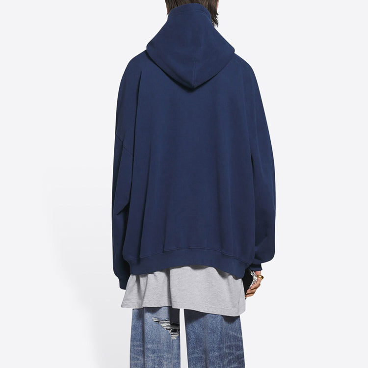 Balenciaga Pride Hoodie Boxy Fit 'Navy' 651799TLV548561