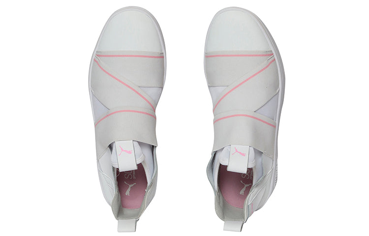 PUMA Smash v2 Slip On White/Pink 369129-03