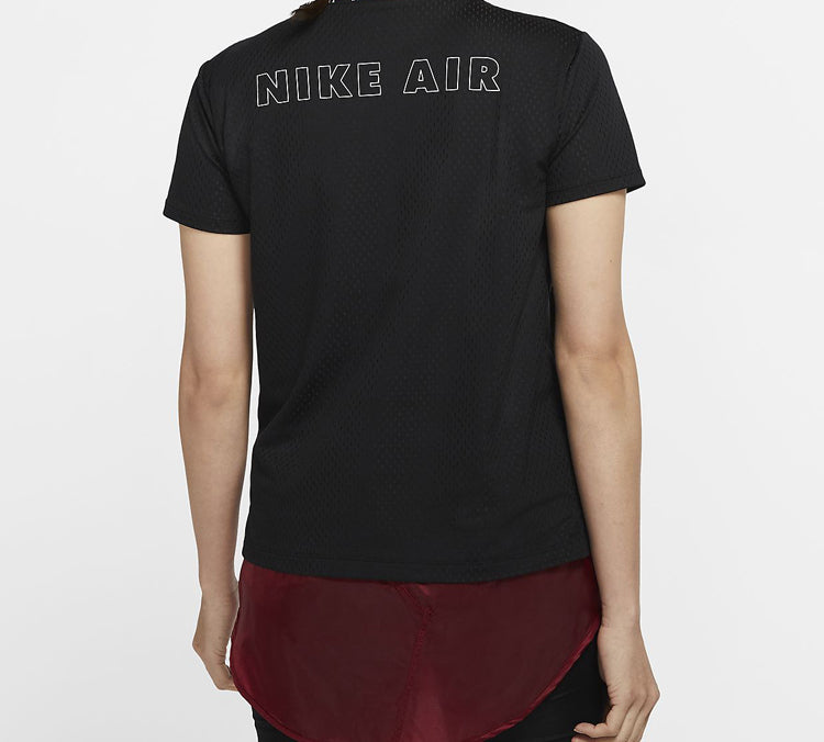 (WMNS) Nike Air Dri-FIT Quick Dry Breathable Running Short Sleeve 'Black' CQ8869-010