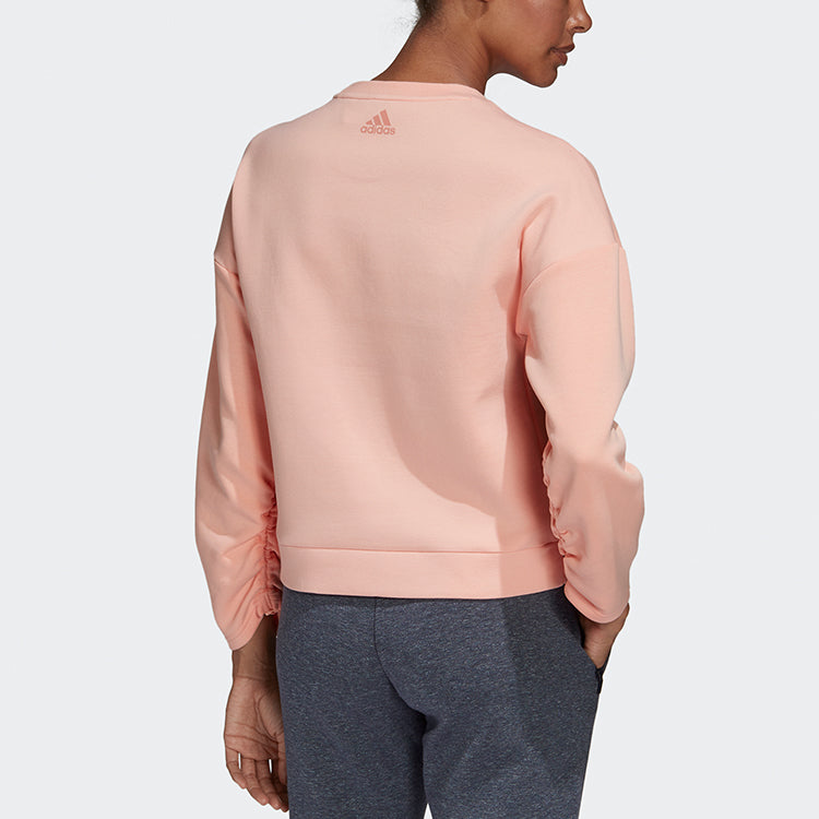 (WMNS) adidas Crew Dk Emby Sweatshirt Pink/Red FR5981