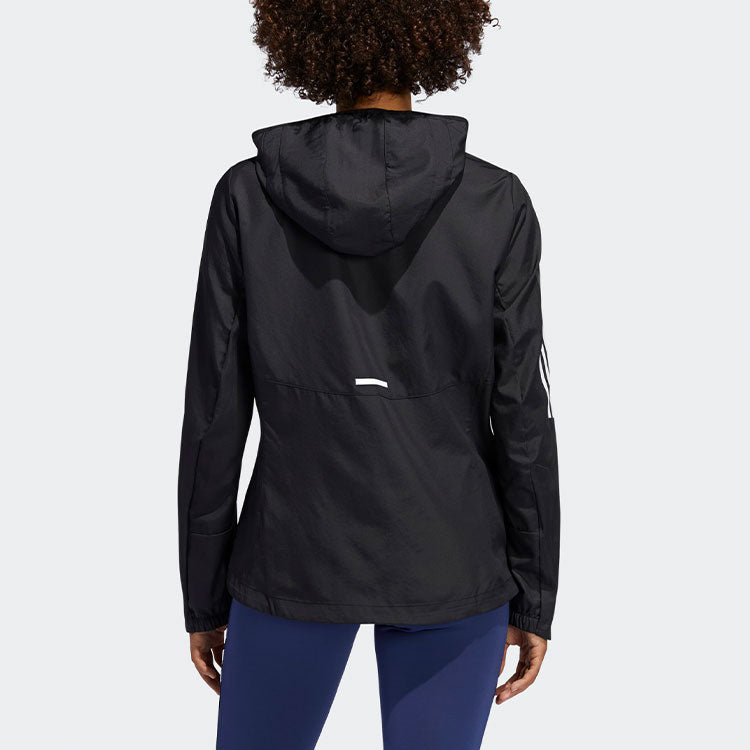 (WMNS) adidas Own The Run Hooded Jacket Black FM6928