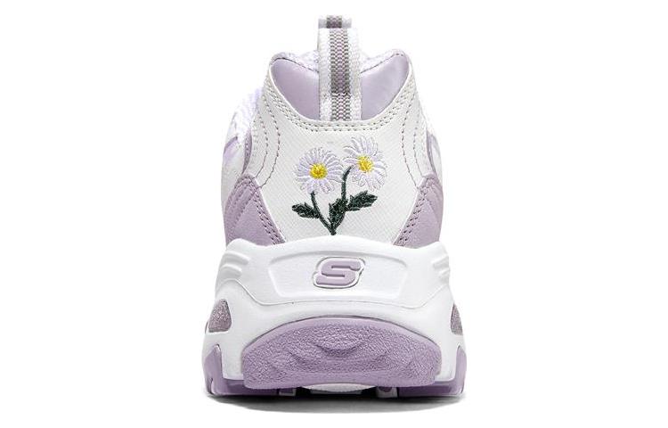 (WMNS) Skechers D'Lites 1.0 Shoes 'White Purple' 896180-WLV