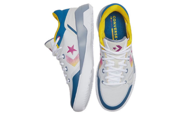 Converse G4 Basketball Shoes White Blue 168792C