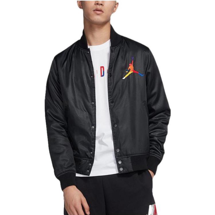 Air Jordan Solid Color Logo aviator Jacket Black AV0113-010