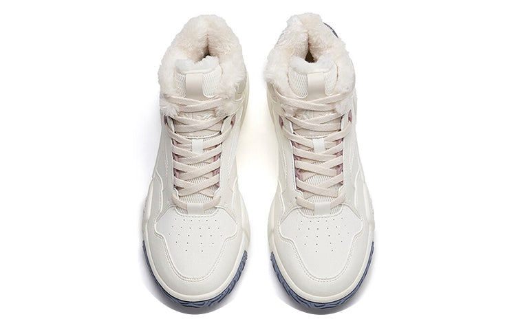 (WMNS) ANTA High-Top Skateboard Sneakers 'White Grey Flame' 122248990R-1