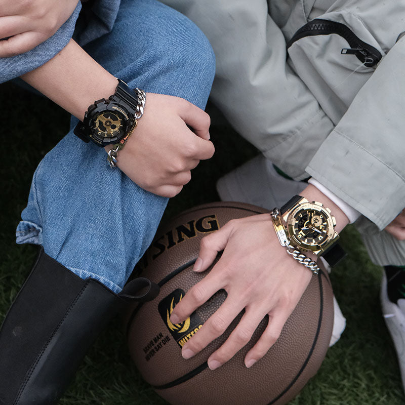 CASIO G-Shock Analog-Digital 'Black Gold' GM-110G-1A9PR&BA-110-1APR