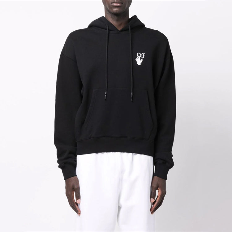 Men's Off-White FW21 Arrow Printing Pattern Loose Fit Black OMBB037F21FLE0051084