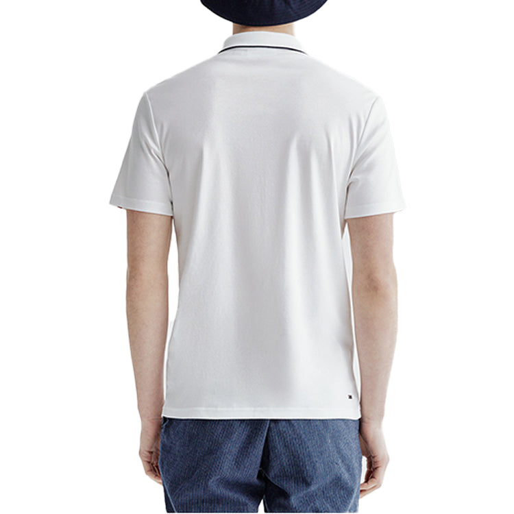 FILA Logo Printing Short Sleeve Polo Shirt White F61M021102F-WT