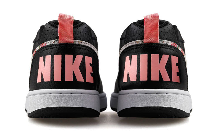 (GS) Nike Court Borough Low VF 'Floral Swoosh - Black' BQ7031-001