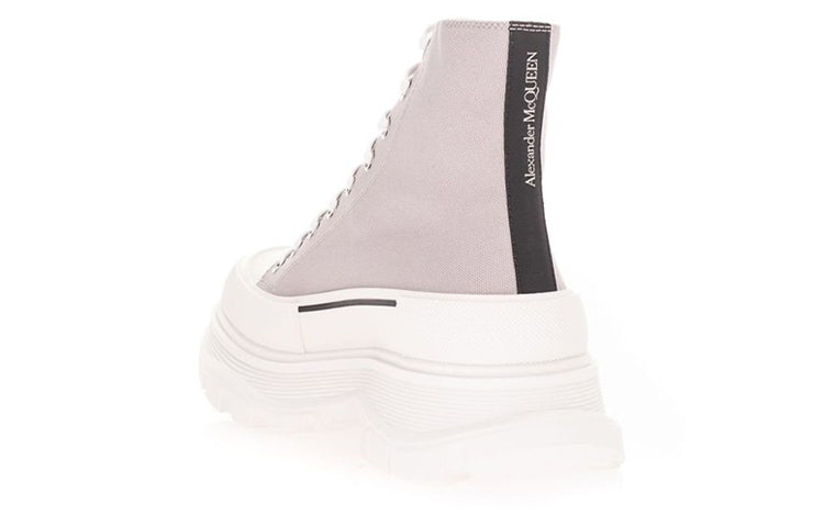 Alexander McQueen Canvas Tread Slick High Top Sneakers 'Grey White' 604254W4MV21331