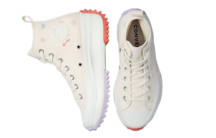 Converse Run Star Hike Platform High 'Embroidered Floral - Egret' A01583C