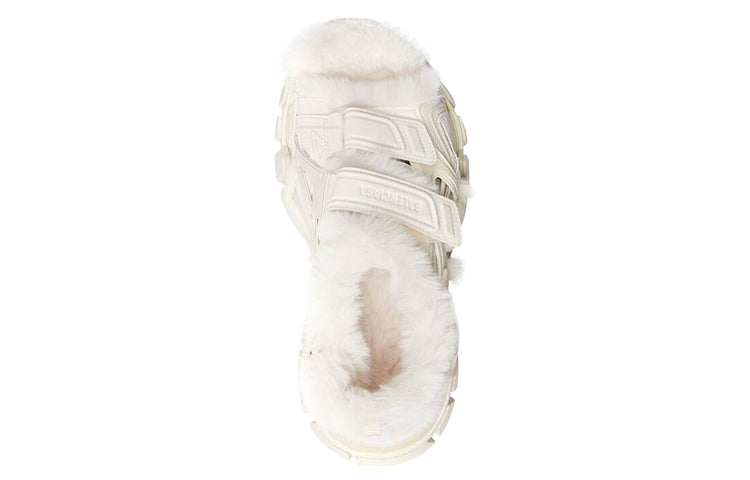 (WMNS) Balenciaga Track Sandals 'Fake Fur White' 668560W3CQ39700