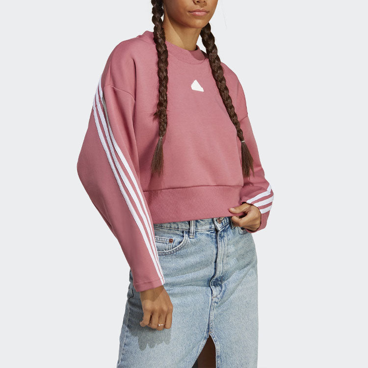 (WMNS) adidas Future Icons 3-Stripes Sweatshirt 'Rose' IB8498