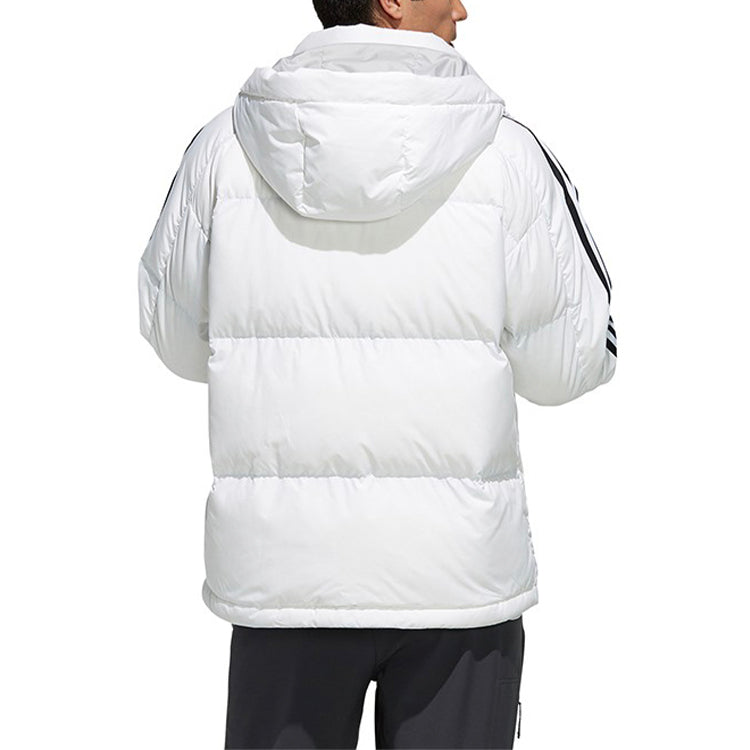 adidas 3ST Puff Down Outdoor protection against cold Stay Warm hooded down Jacket White EH3971