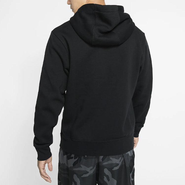 Men's Nike Casual Sports Hooded Solid Color Long Sleeves Black BV2973-010