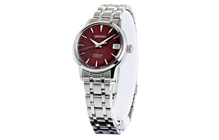 SEIKO PRESAGE Series Mechanical Silver/Red SRP853J1