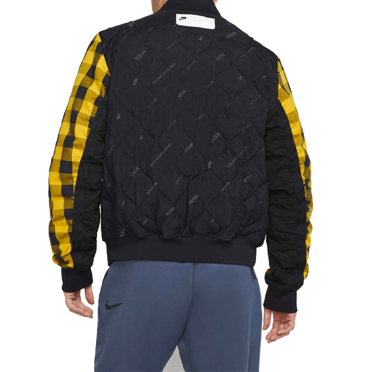Nike Sportswear Sports Stay Warm Plaid Splicing Jacket Black BV4532-010