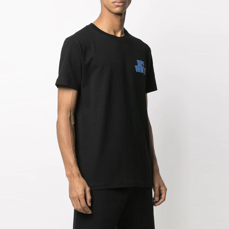 Off-White SS21 Arrow Printing Logo Short Sleeve Black OMAA027R21JER0051040